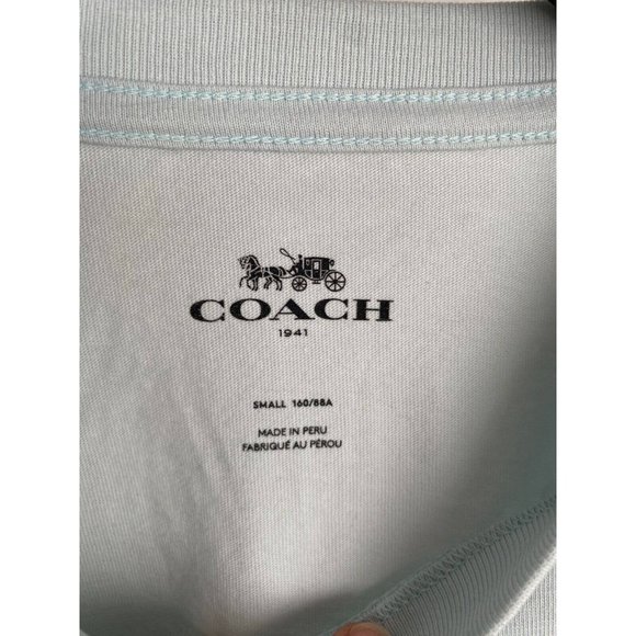NWT Coach Signature T-Shirt Baby Blue (Small) 1054 - Picture 5 of 13